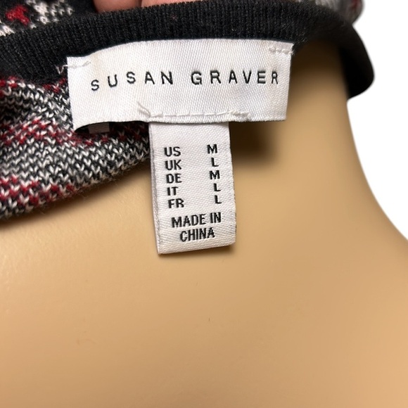 Y2K Susan Graver lace hem,jersey knit,tunic,sweater,office siren,gorpcore,warm - Picture 7 of 13